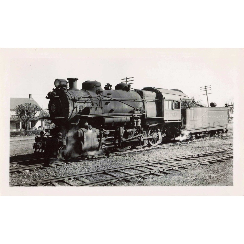 PRR Pennsylvania Railroad 2-8-0 #1187 Steam Locomotive Photo Oxford PA 1948